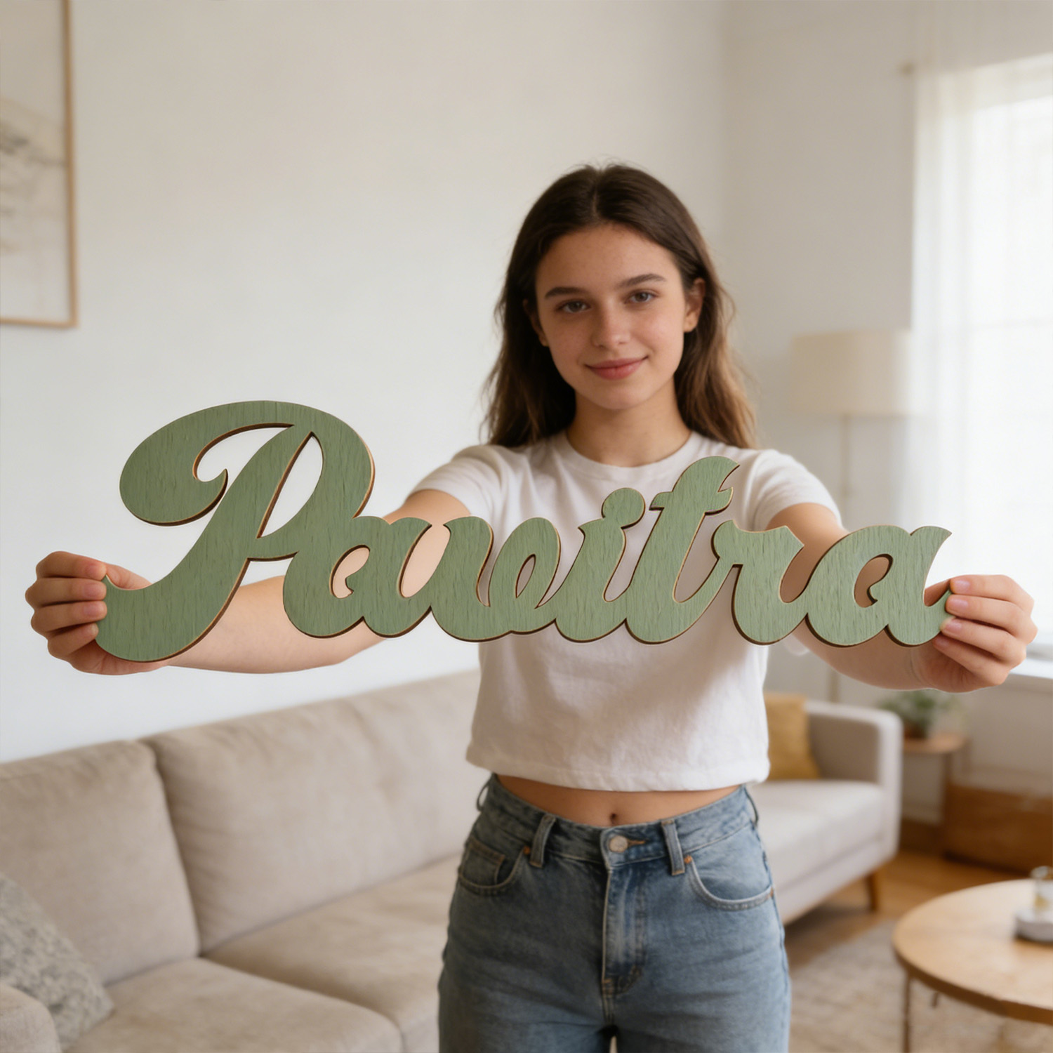 1pc Customized wooden wall dec - Eve Party reseña y precio