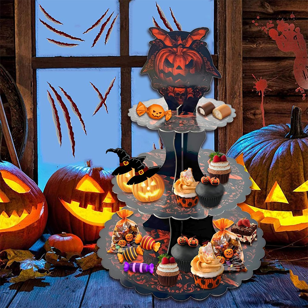 Halloween Cake Stand Pumpkin B - Cupcake Stand Tier reseña y precio