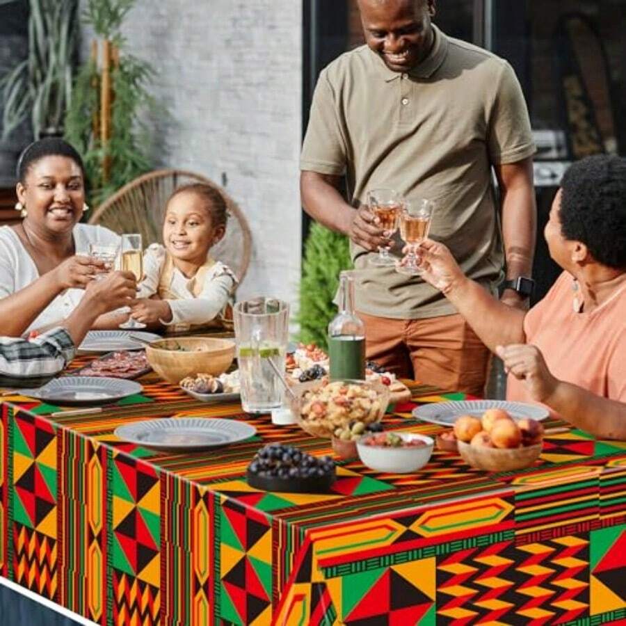 3 Packs African Print Disposab - Table Cloth Disposable reseña y precio