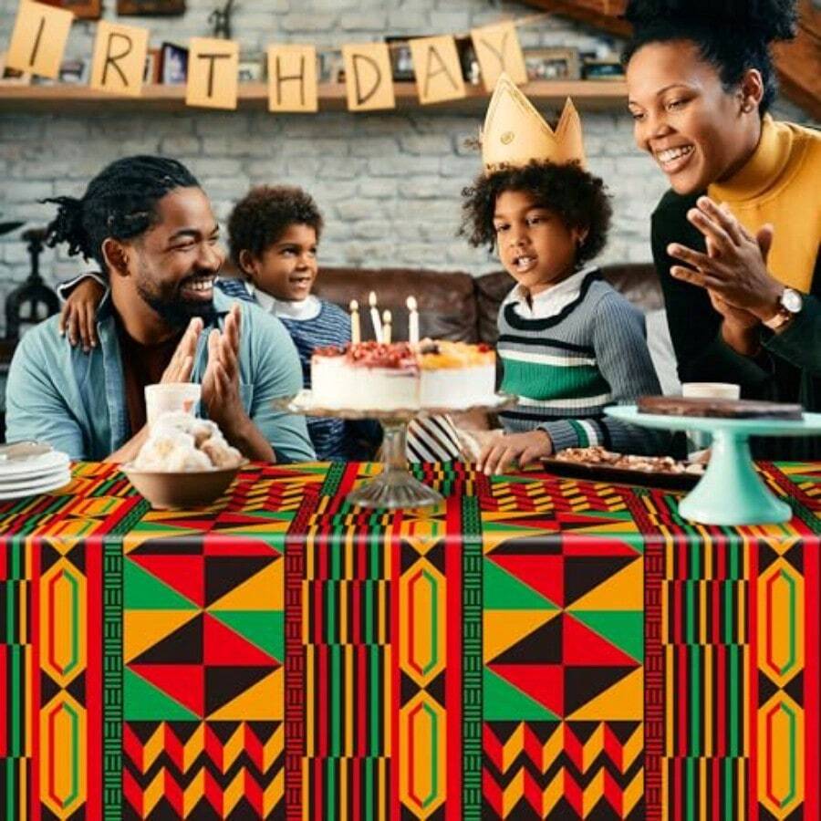 3 Packs African Print Disposab - Table Cloth Disposable reseña y precio