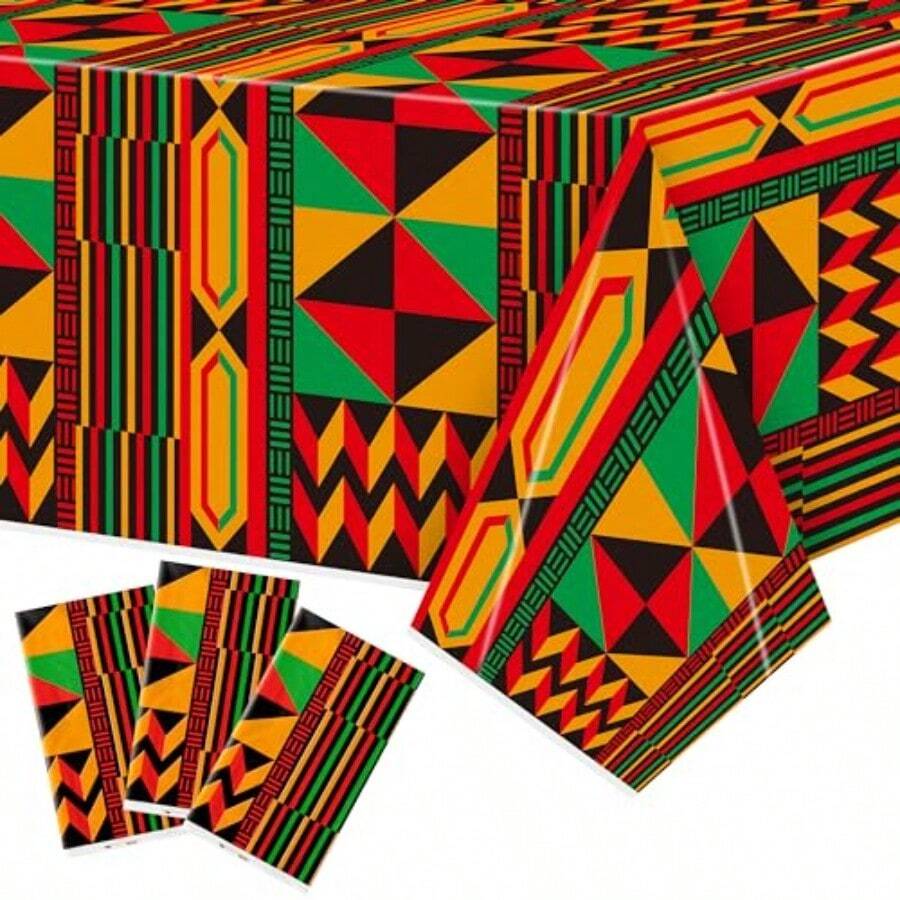 3 Packs African Print Disposab - Table Cloth Disposable reseña y precio