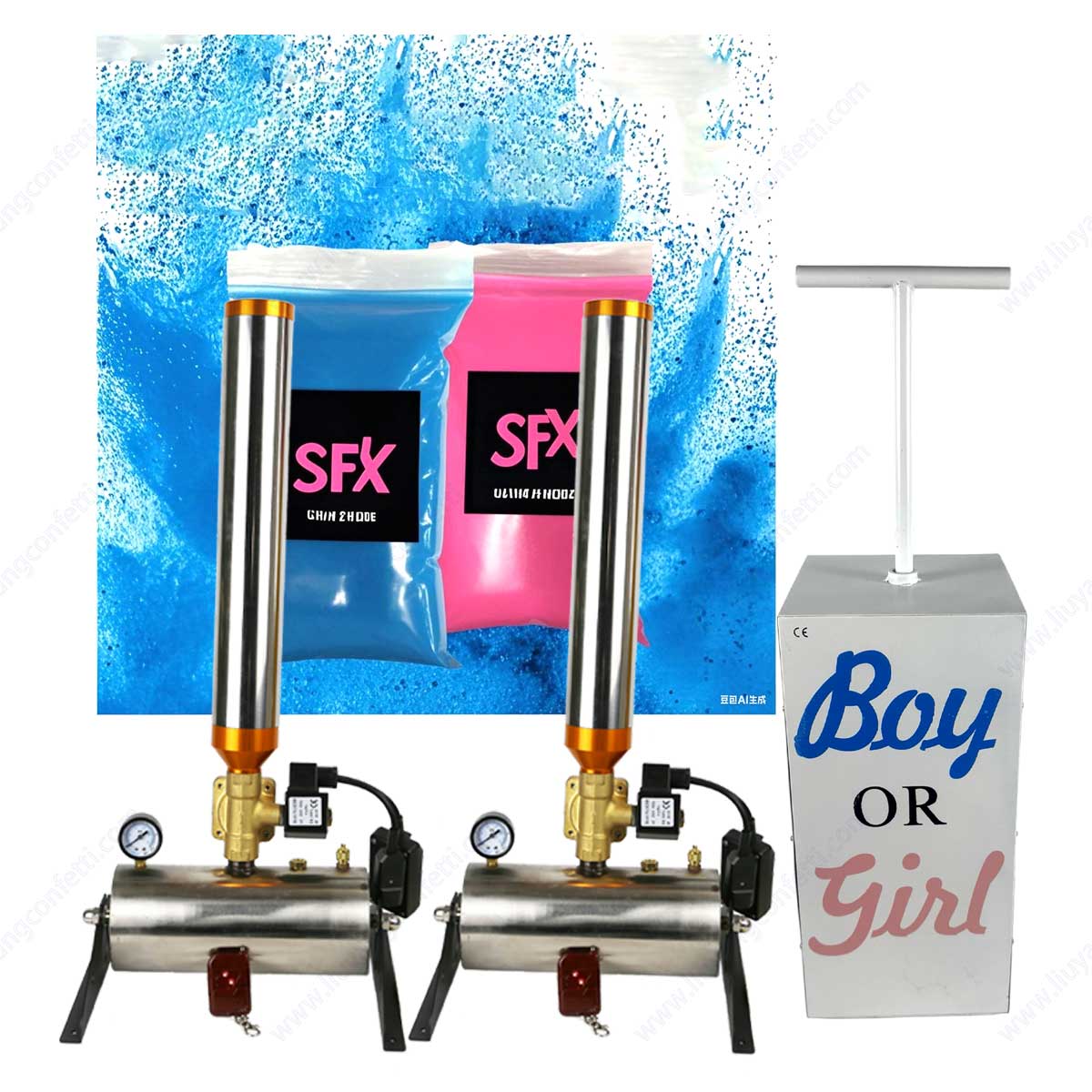 TNT Gender Reveal Electric Can - Confetti Cannon Tube reseña y precio