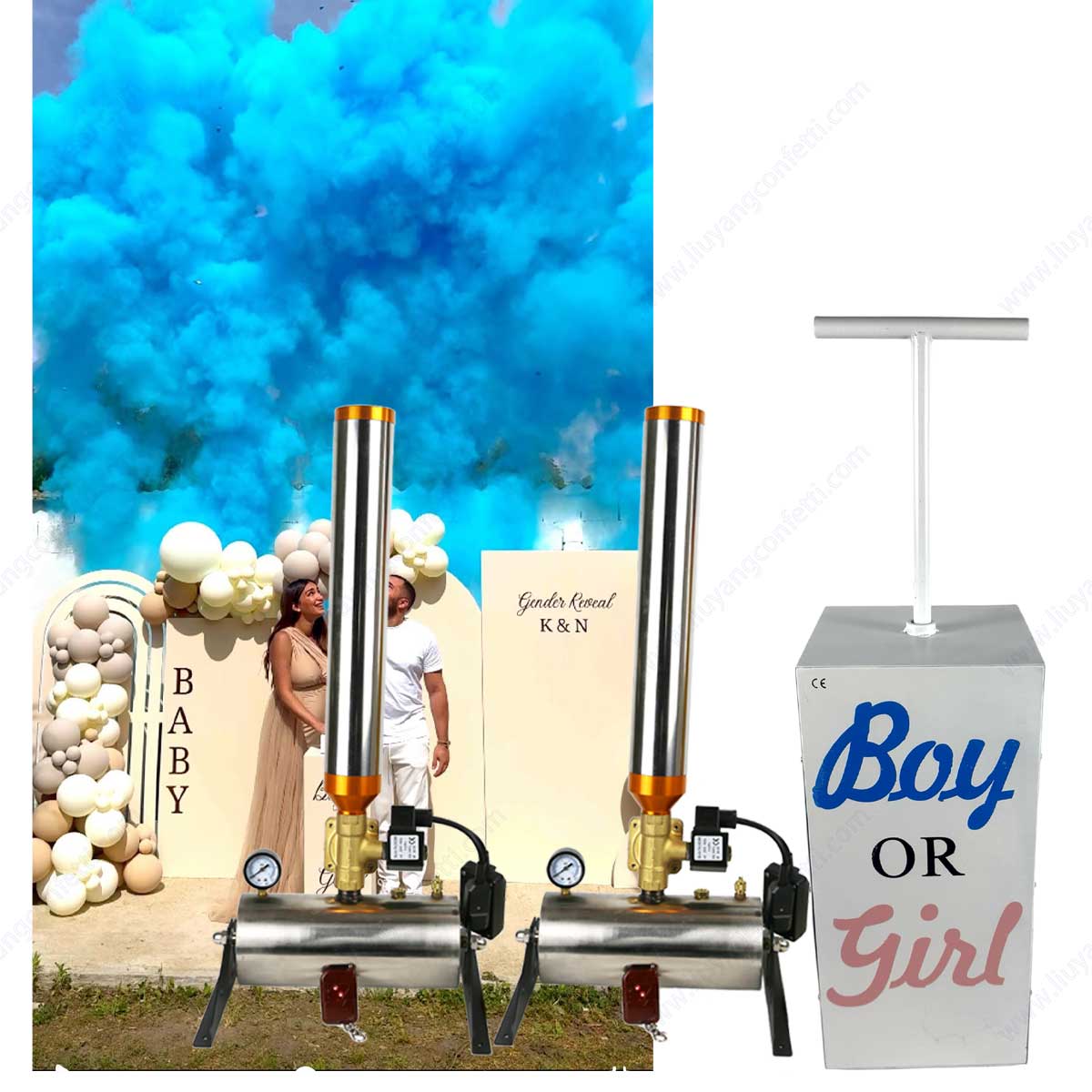 TNT Gender Reveal Electric Can - Confetti Cannon Tube reseña y precio