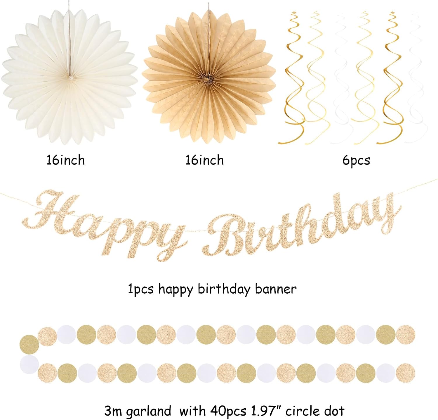 Virella Store Champagne-Gold B - Party Banner Gold reseña y precio