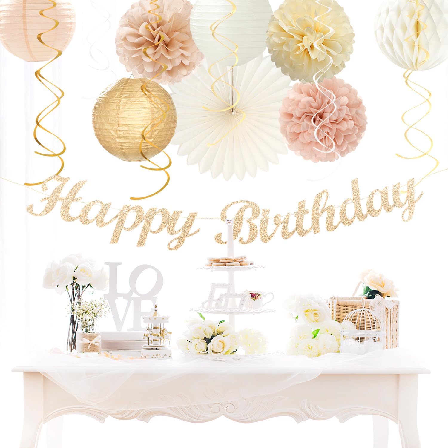 Virella Store Champagne-Gold B - Party Banner Gold reseña y precio