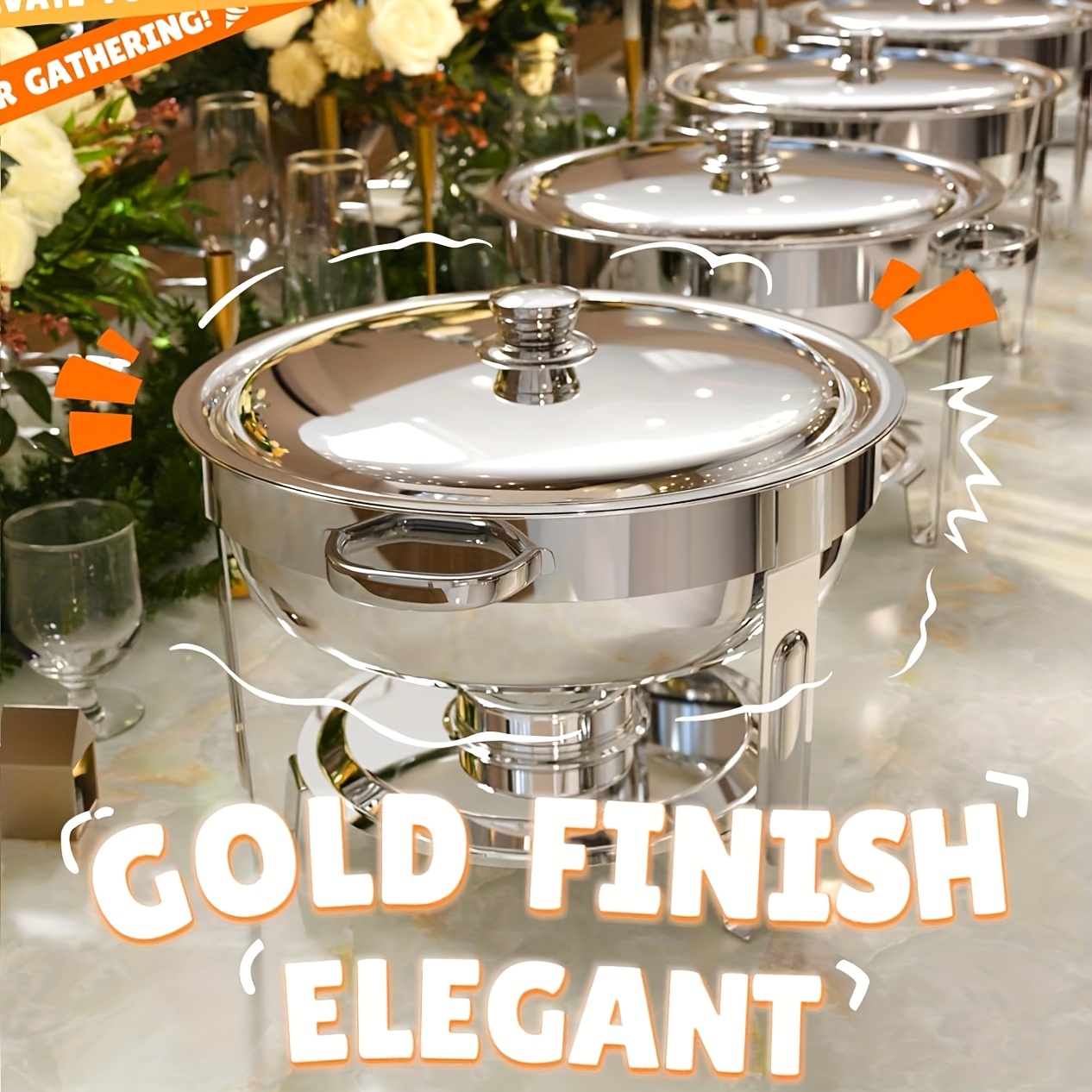 6/9QT Chafing Dishes For Buffe - Event & Party Supply Photos reseña y precio